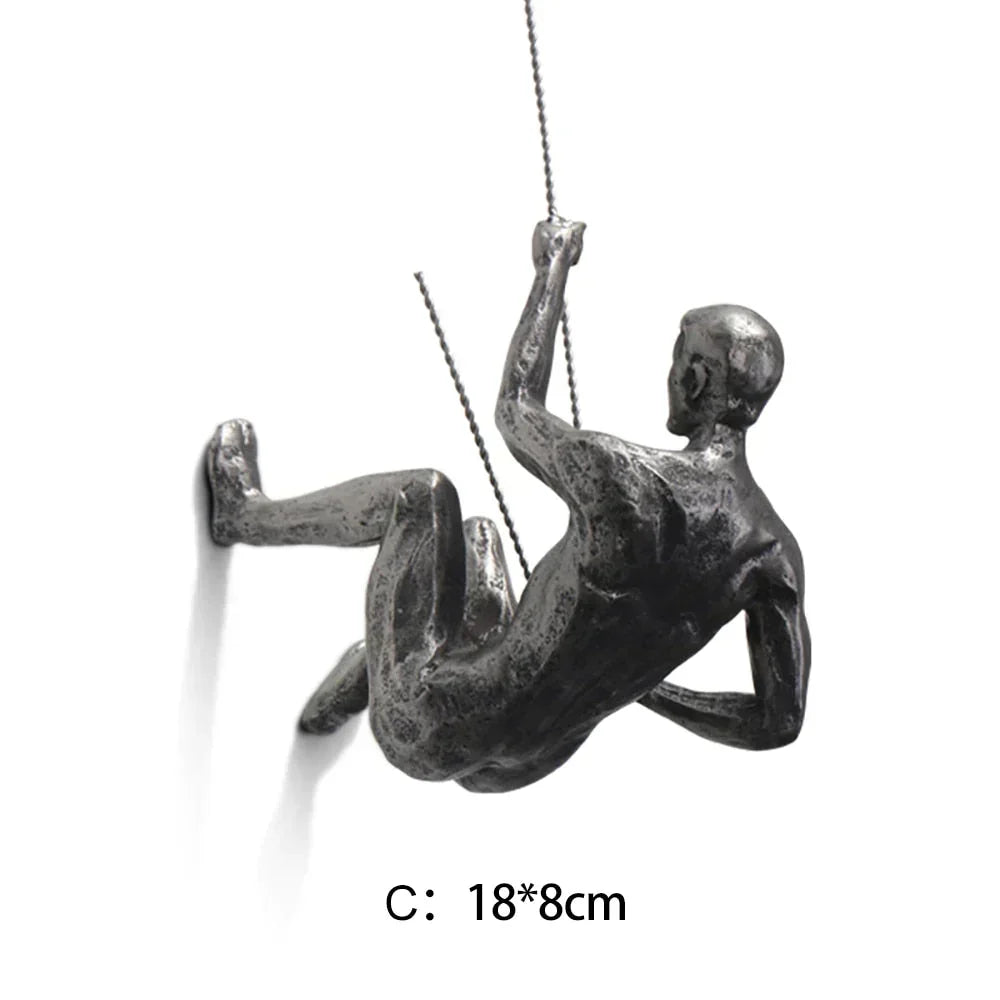 Décoration murale CraftedClimb Climber – Art mural inspirant en résine et en fer