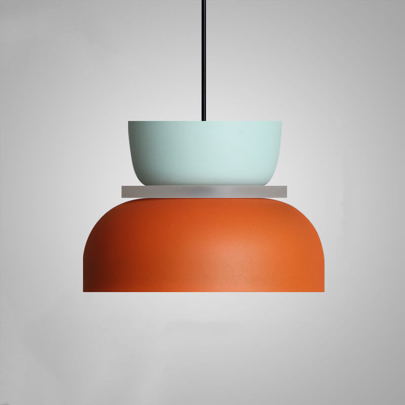 Suspension dôme bicolore en alliage de zinc nordique LED 1 lumière