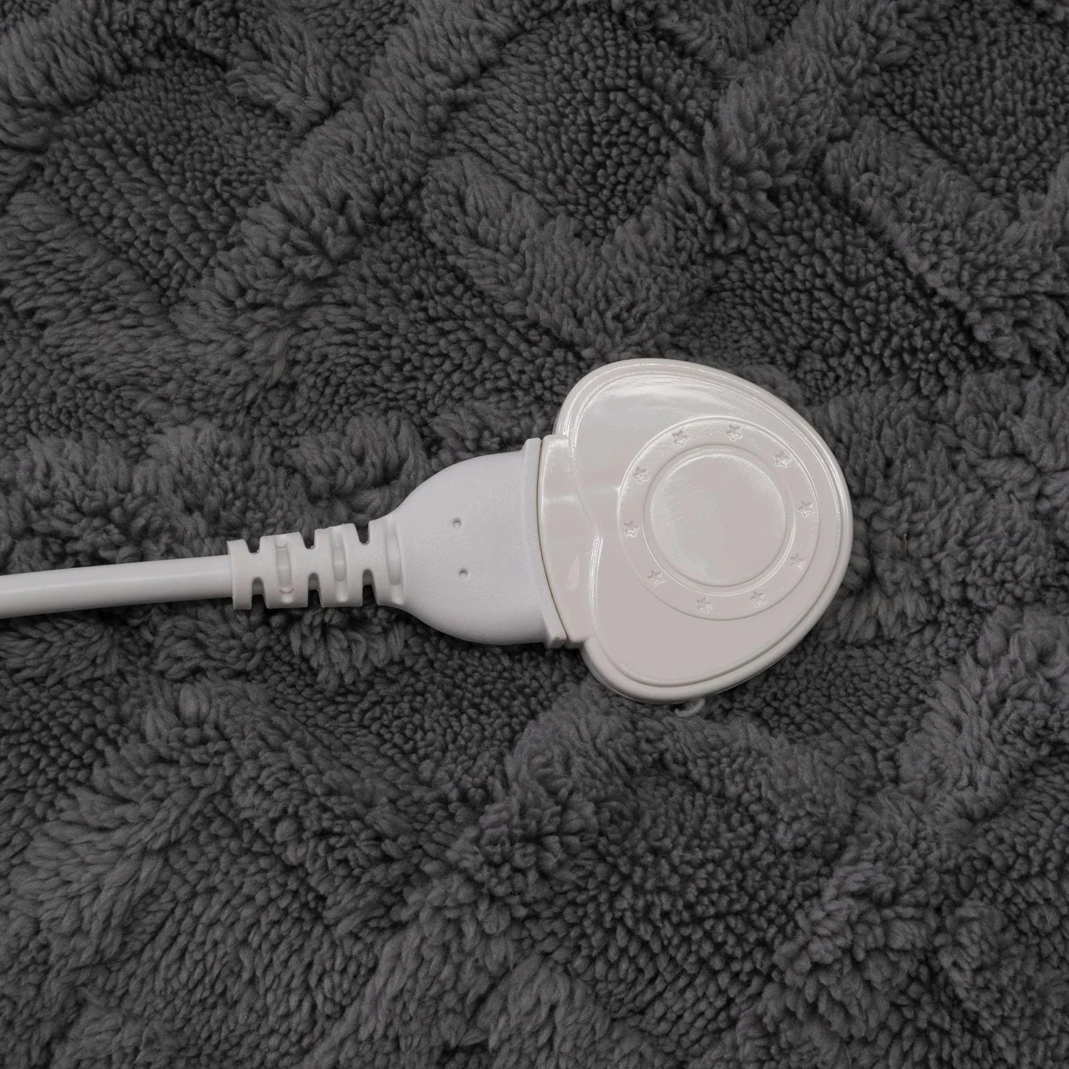 Plaid Chauffant Électrique Neo Gris à Motif Tricot Câble