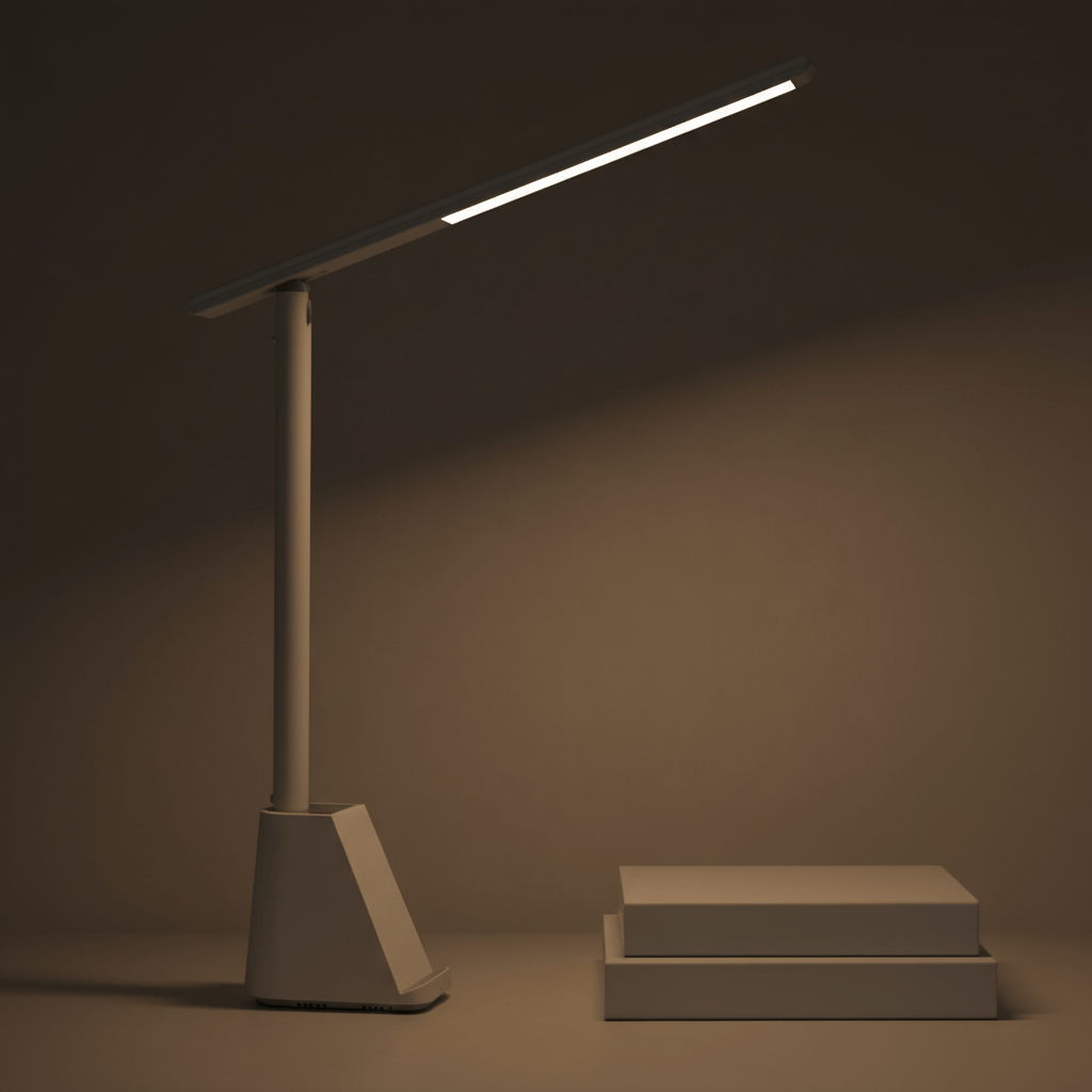 Lampe de bureau LED pliable avec éclairage alimenté par USB à intensité variable
