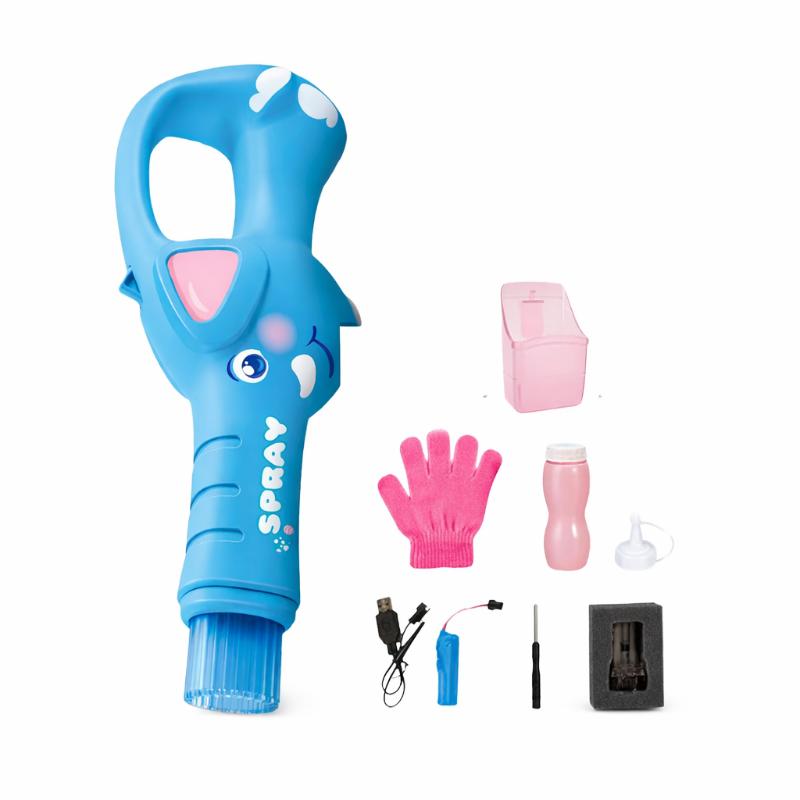 Pistolet à Bulles DinoMist Enfant | Machine à Bulles Automatique avec Lumières, Jouet Extérieur, Jardin, Facile à Utiliser et Amusant