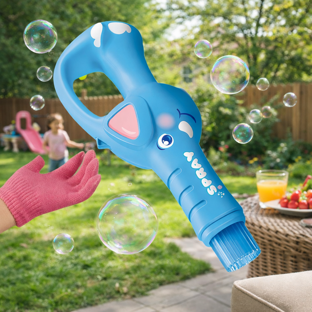 Pistolet à Bulles DinoMist Enfant | Machine à Bulles Automatique avec Lumières, Jouet Extérieur, Jardin, Facile à Utiliser et Amusant