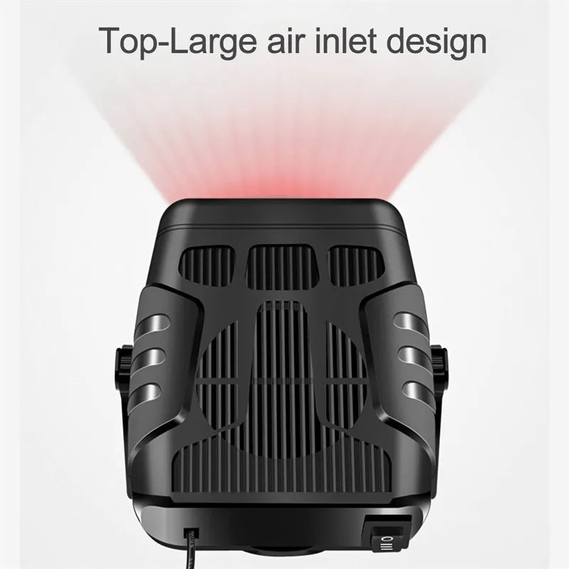 Dégivreur de Pare-Brise 12-24V – Air Chaud en 30s & Ventilateur 360°