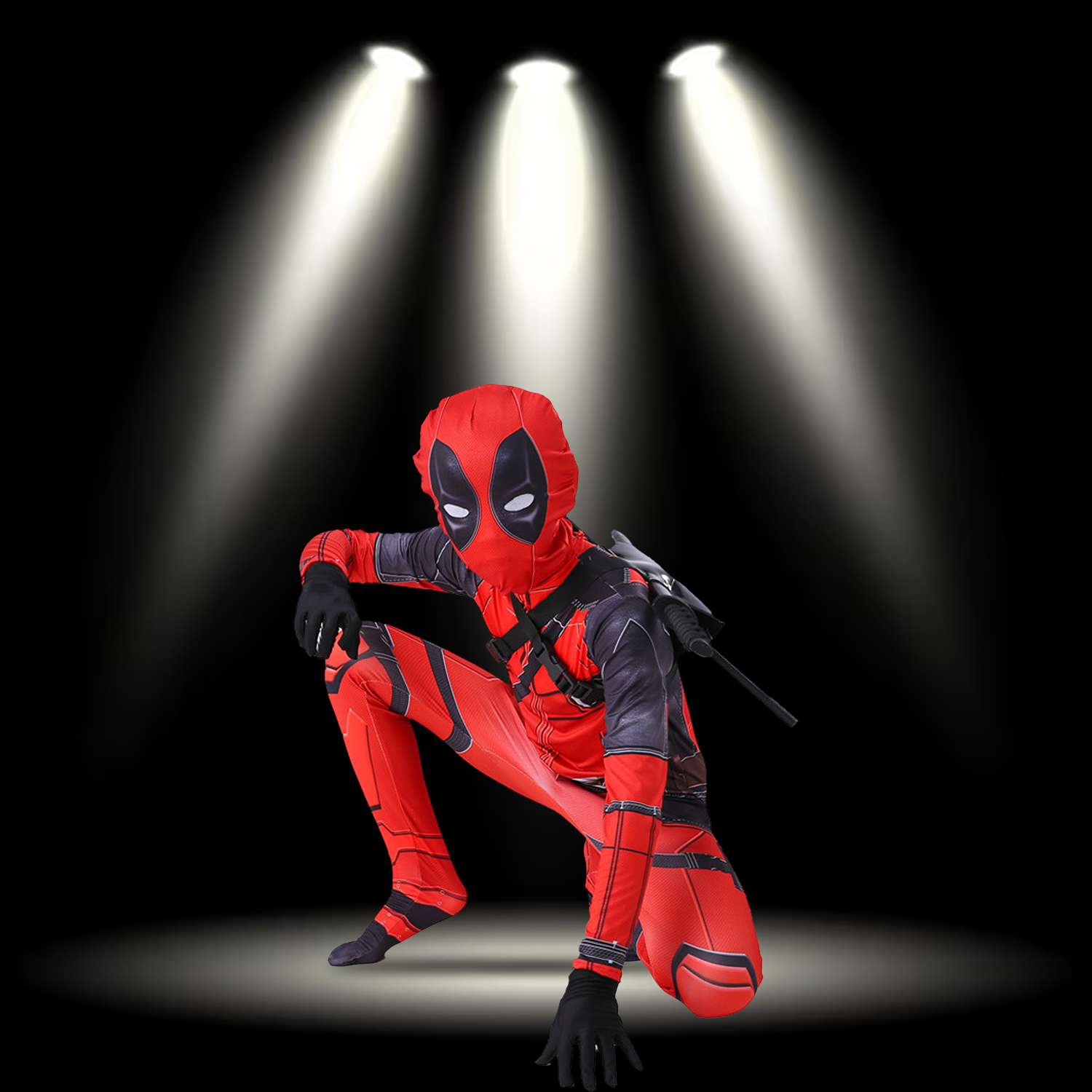 Déguisement Deadpool pour enfants – Combinaison de cosplay pour enfants – Déguisement pour la fête des enfants (inspiré par la série Marvel)