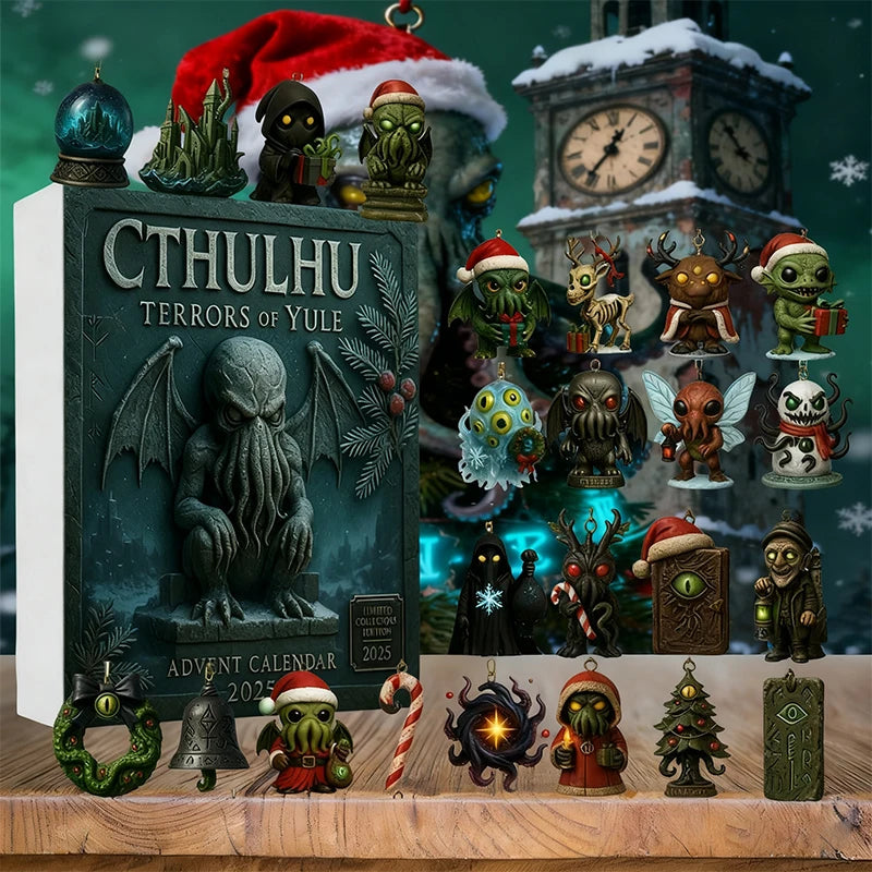 Calendrier de l’Avent d’horreur de Cthulhu | 24 décorations de Noël en acrylique