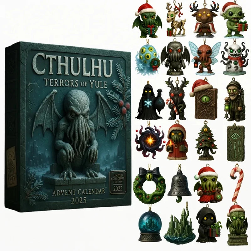 Calendrier de l’Avent d’horreur de Cthulhu | 24 décorations de Noël en acrylique
