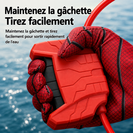 Gants à pulvérisation d'eau pour enfants avec motif en toile d'araignée et action d'eau ludique