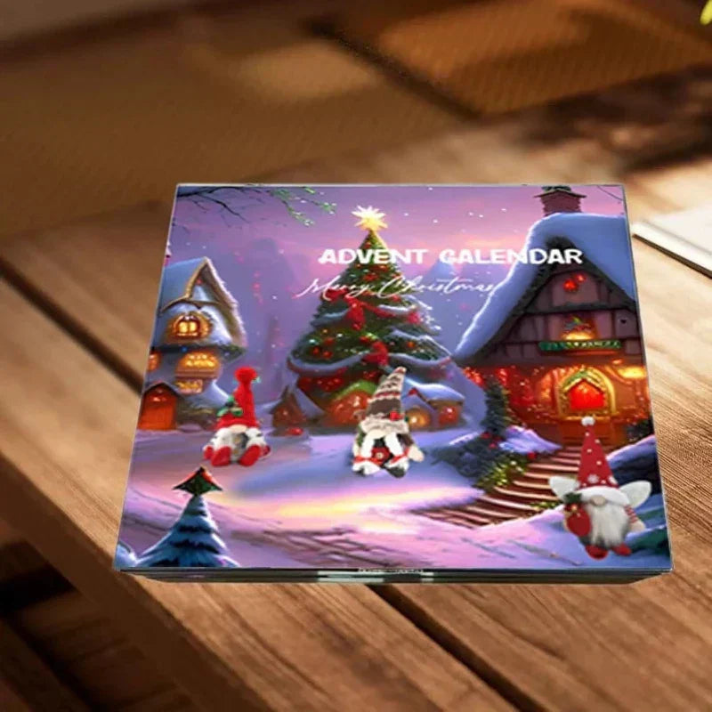 Calendrier de l'Avent gnome en peluche cousu main – surprise quotidienne