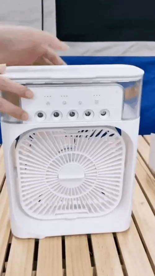 Refroidisseur d'air et Humidificateur 3-en-1 | Portable, vitesses de ventilateur réglables & Idéal pour chambres, bureaux & petits espaces | Karnz