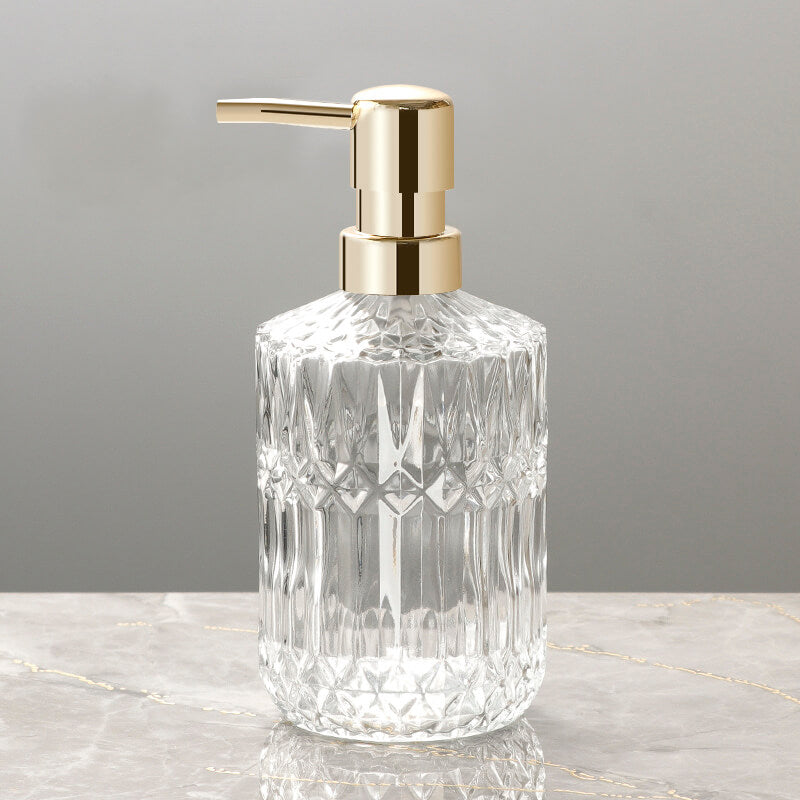 Porte-savon en verre à motif diamant