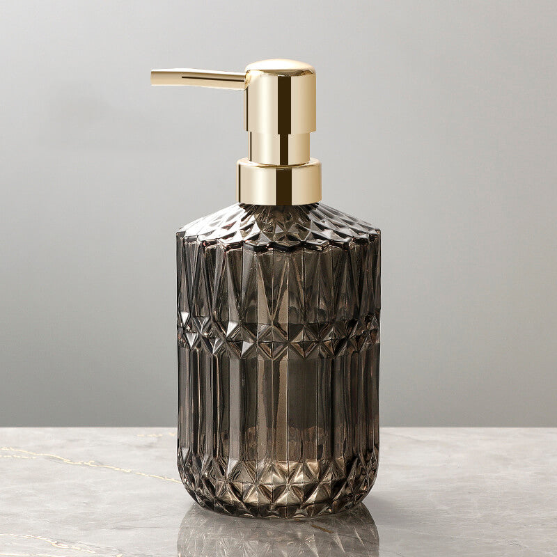 Porte-savon en verre à motif diamant