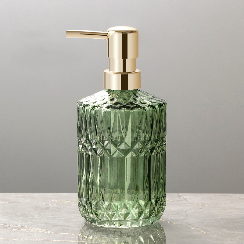 Porte-savon en verre à motif diamant