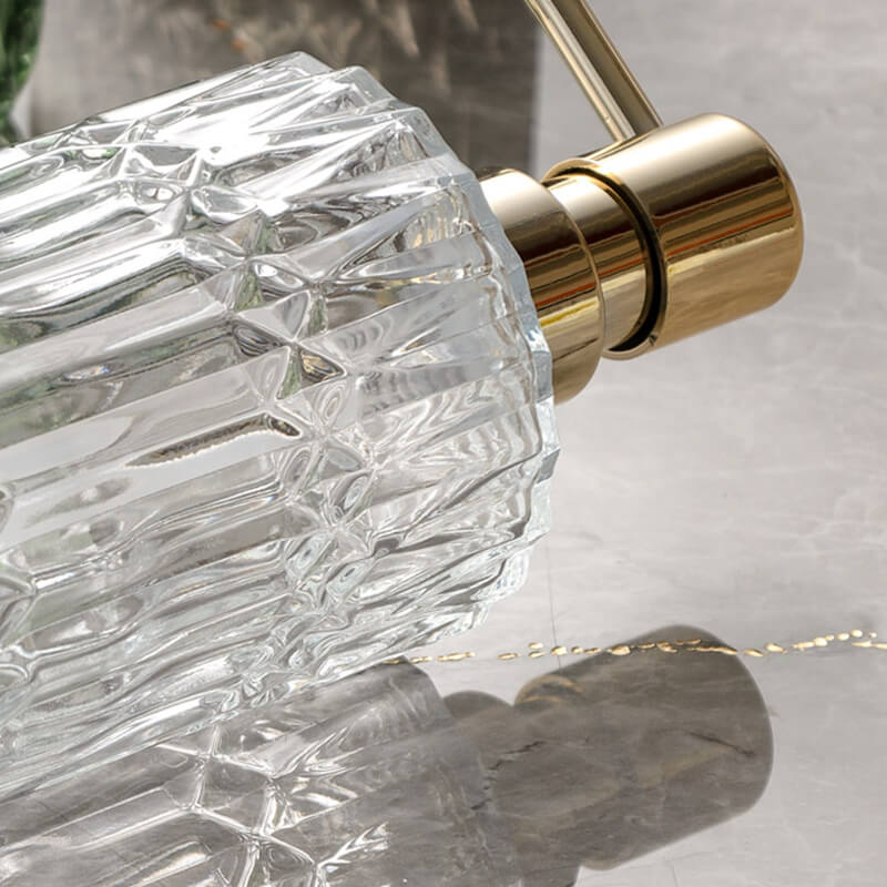 Porte-savon en verre à motif diamant