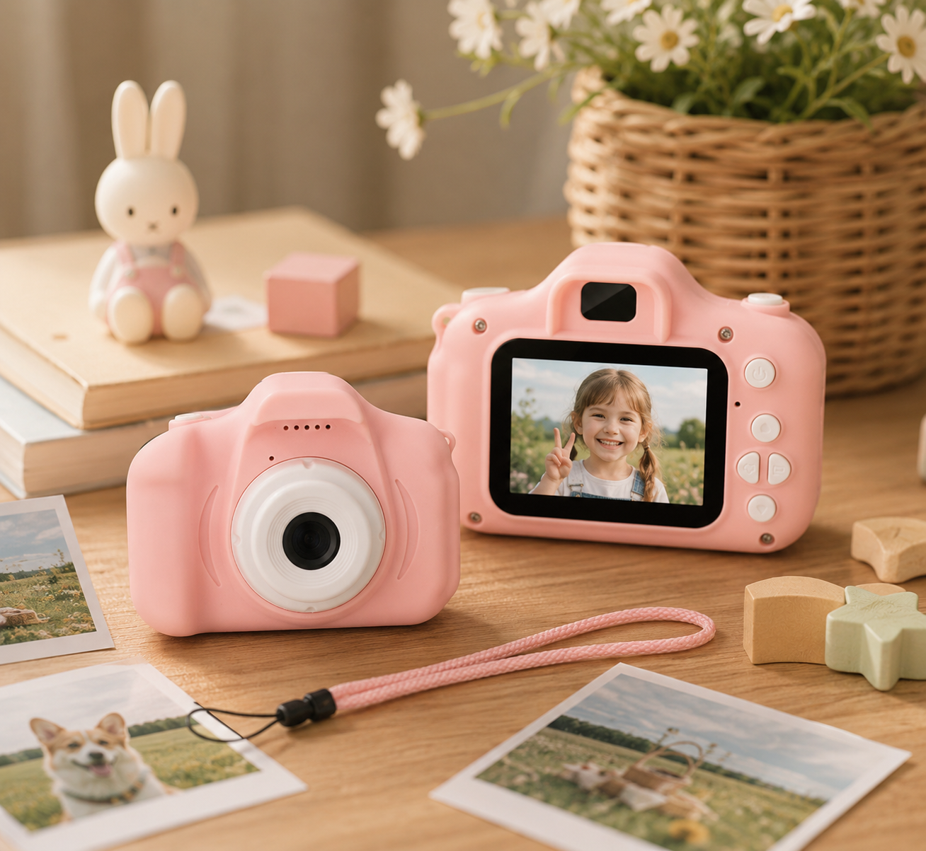 Appareil photo numérique compact pour enfants, rétro, capteur 13 mégapixels, vidéo Full HD 1920×1080, écran LCD IPS 2,0 pouces