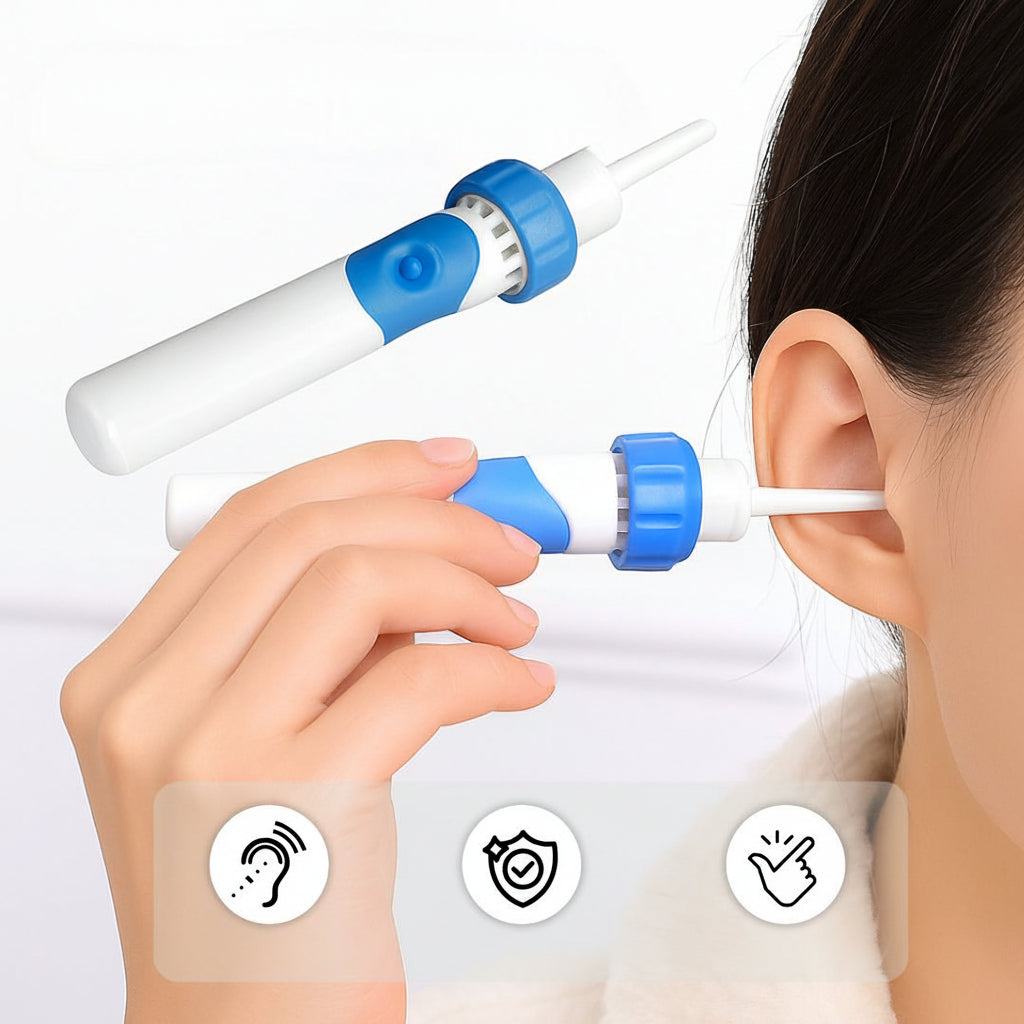 Nettoyeur d'oreilles à aspiration électrique, embout en silicone, outil doux pour éliminer le cérumen