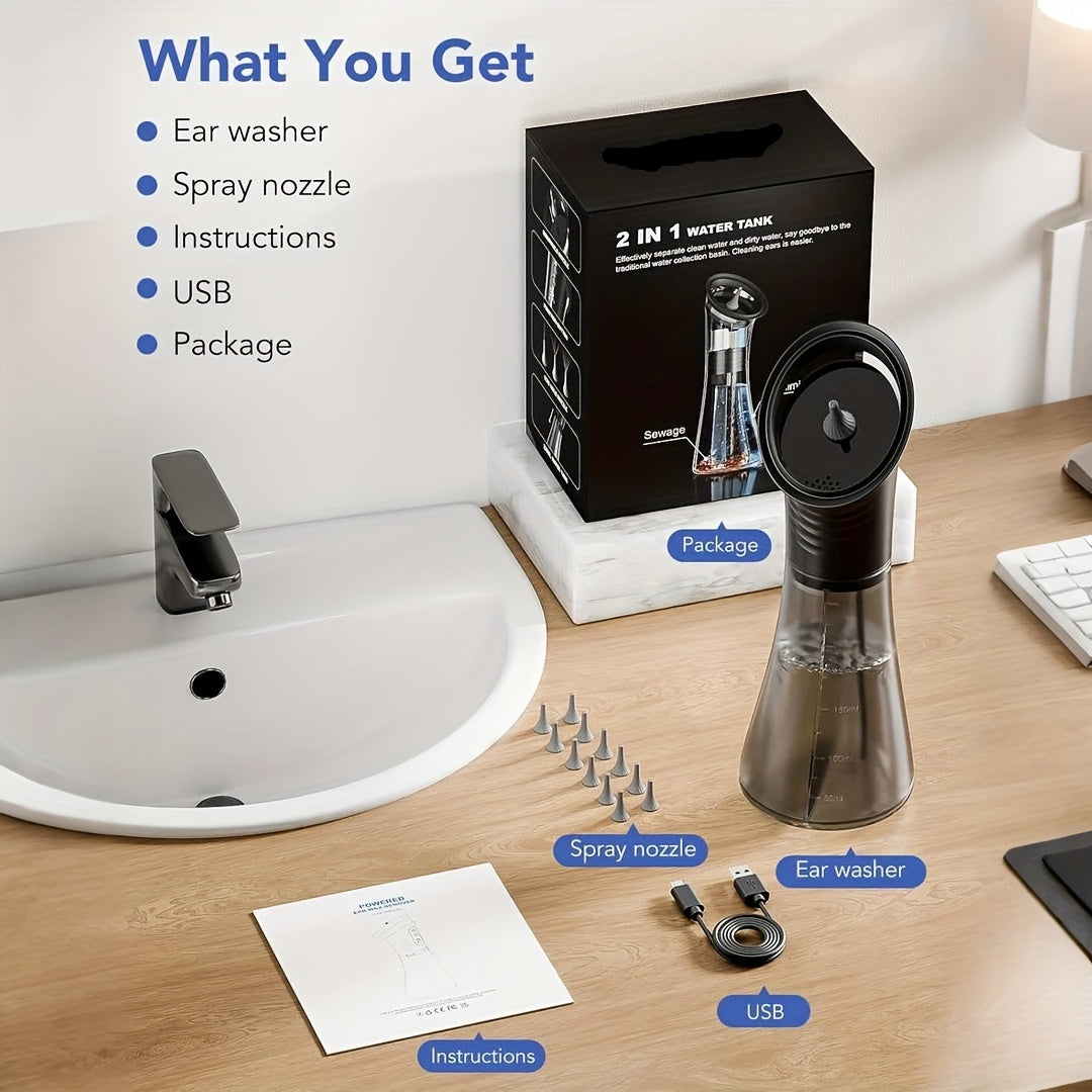 Extracteur électrique de cérumen, nettoyeur rechargeable par USB et système d'eau