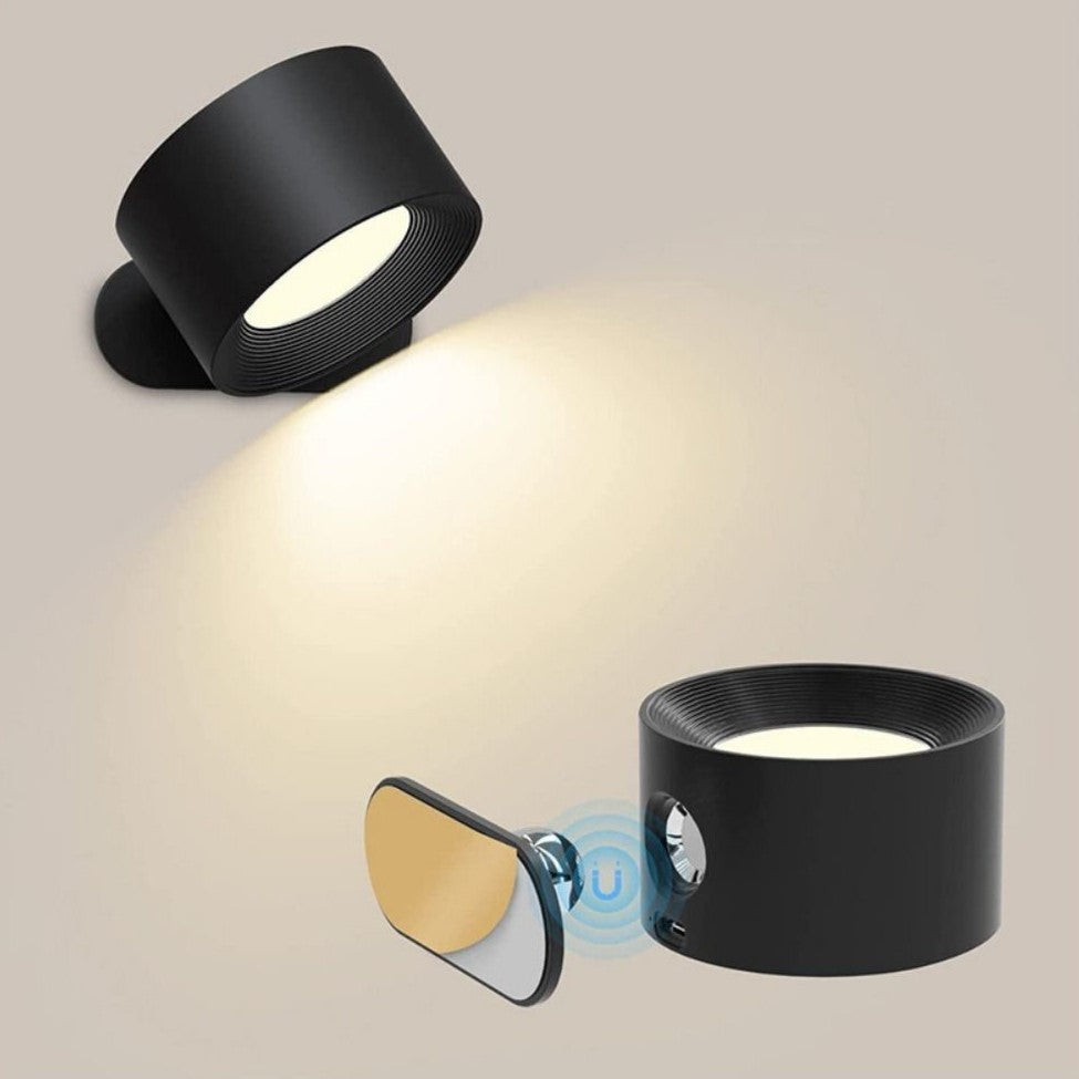 Lampe LED Dimbaar Dimbaar 360° Roteerbaar Touch Afstandsbediening Wit Zwart Hout | Sansotis