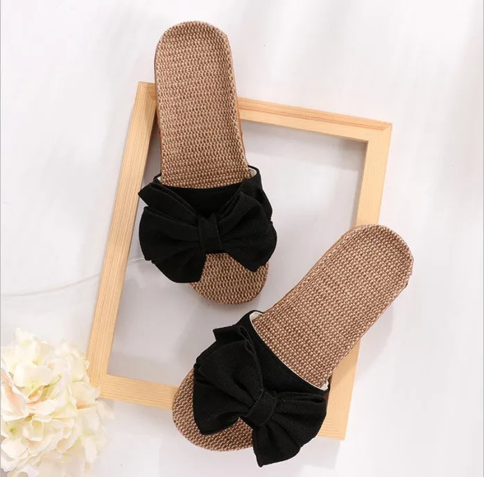Sandales antidérapantes élégantes pour femmes avec un détail de nœud pour l'été