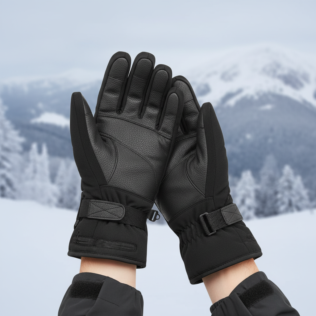 Gants chauffants unisexes imperméables à 3 niveaux de chaleur, écran tactile et doublure polaire