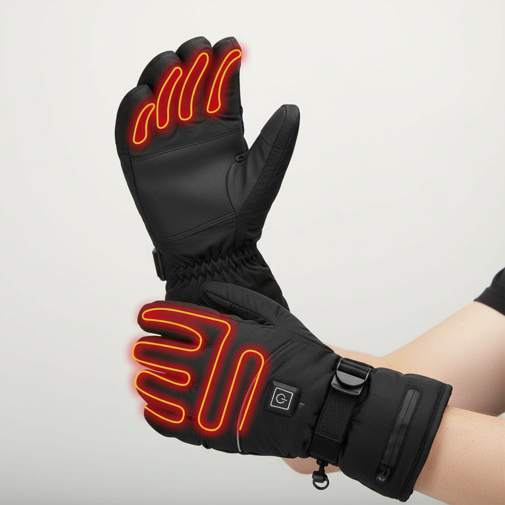 Gants chauffants unisexes imperméables à 3 niveaux de chaleur, écran tactile et doublure polaire