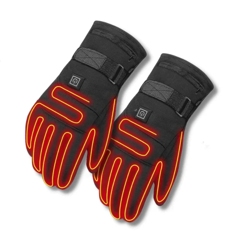 Gants chauffants unisexes imperméables à 3 niveaux de chaleur, écran tactile et doublure polaire