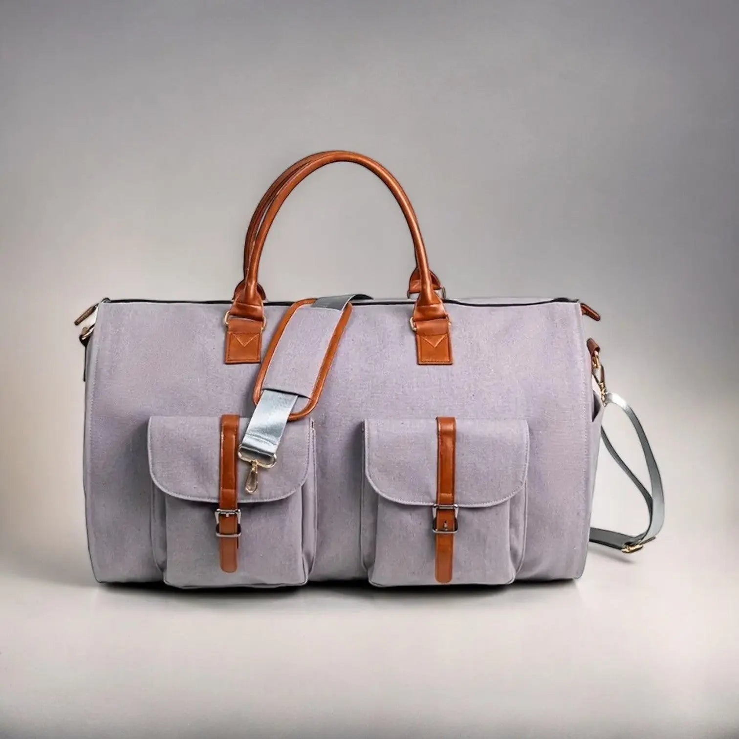 Sac de voyage en cuir 2 en 1 | Résistant avec compartiment chaussures