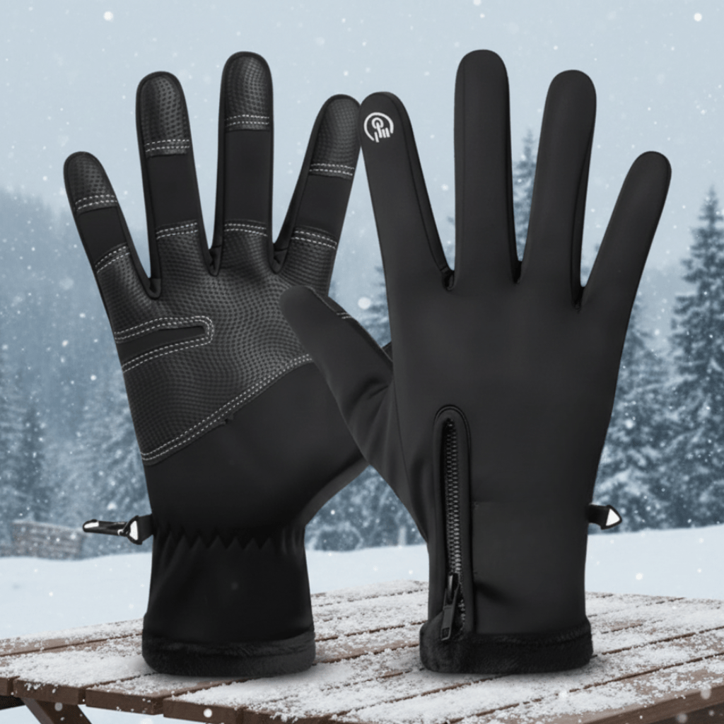 Gants chauffants d'hiver | Écran tactile étanche avec fermeture éclair