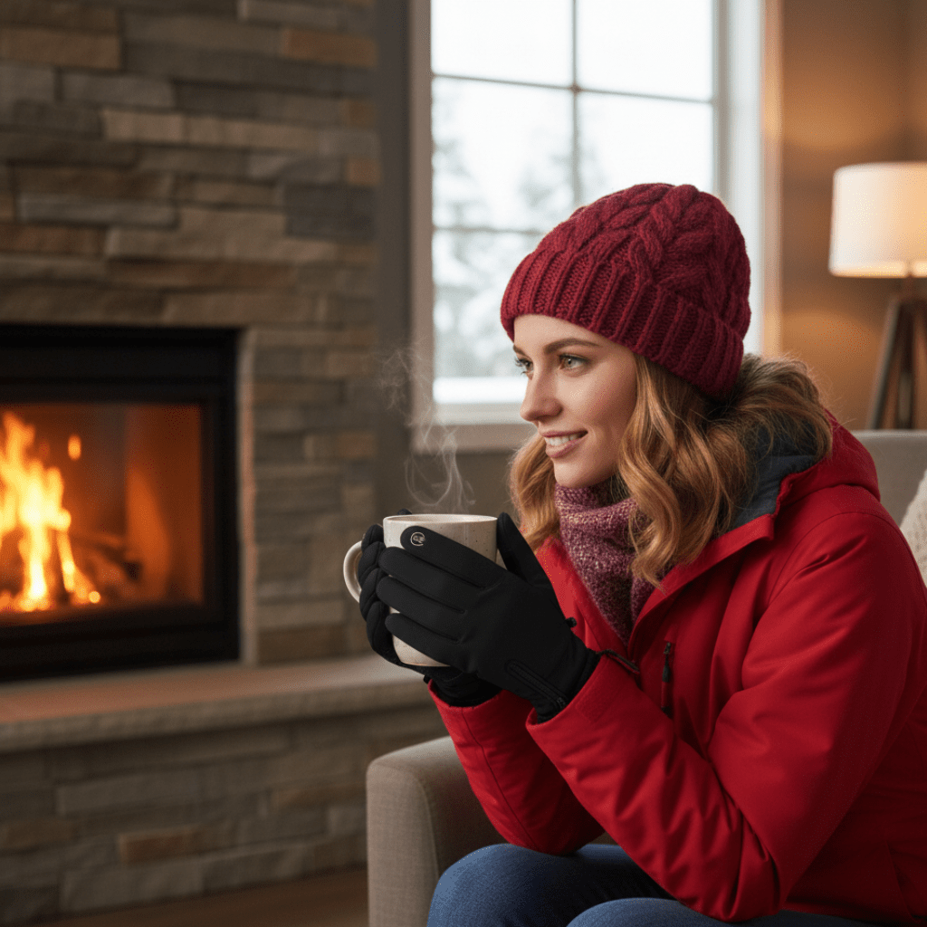 Gants chauffants d'hiver | Écran tactile étanche avec fermeture éclair