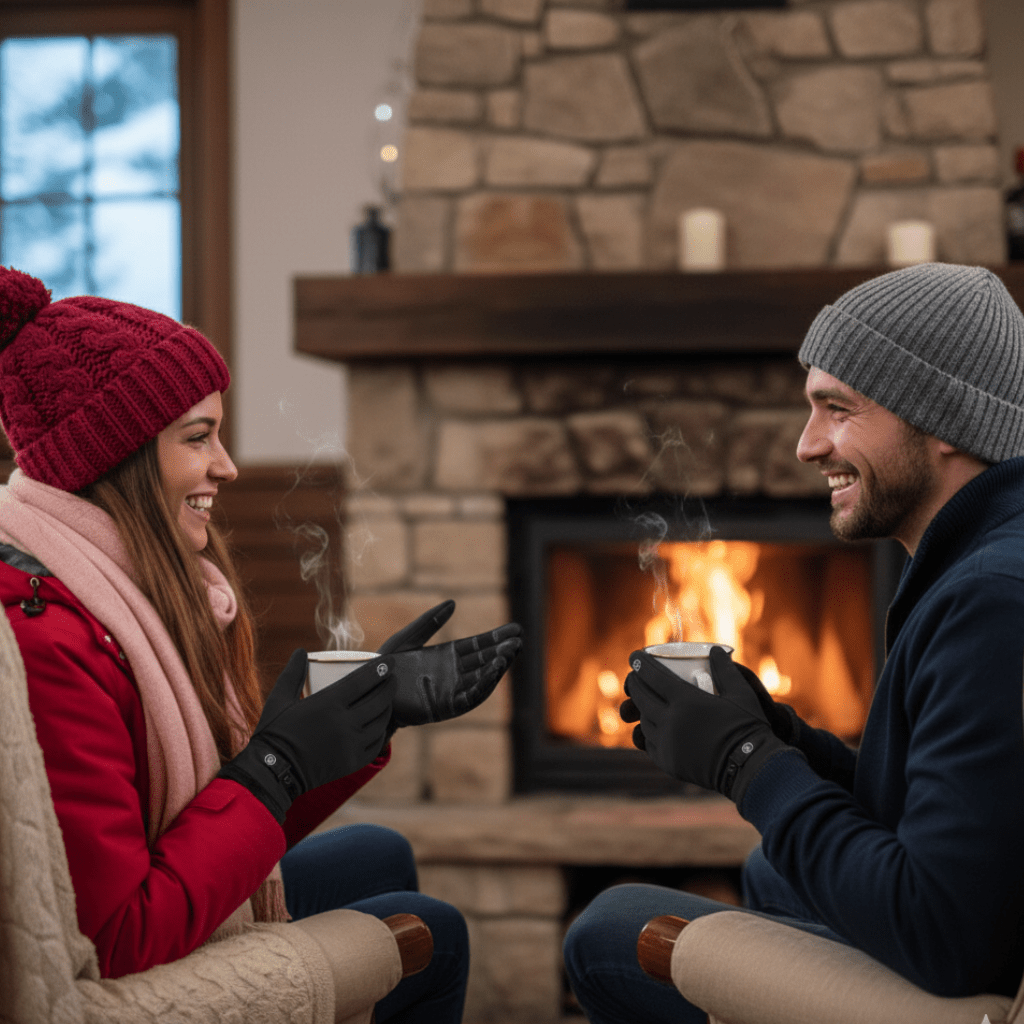 Gants chauffants d'hiver | Écran tactile étanche avec fermeture éclair