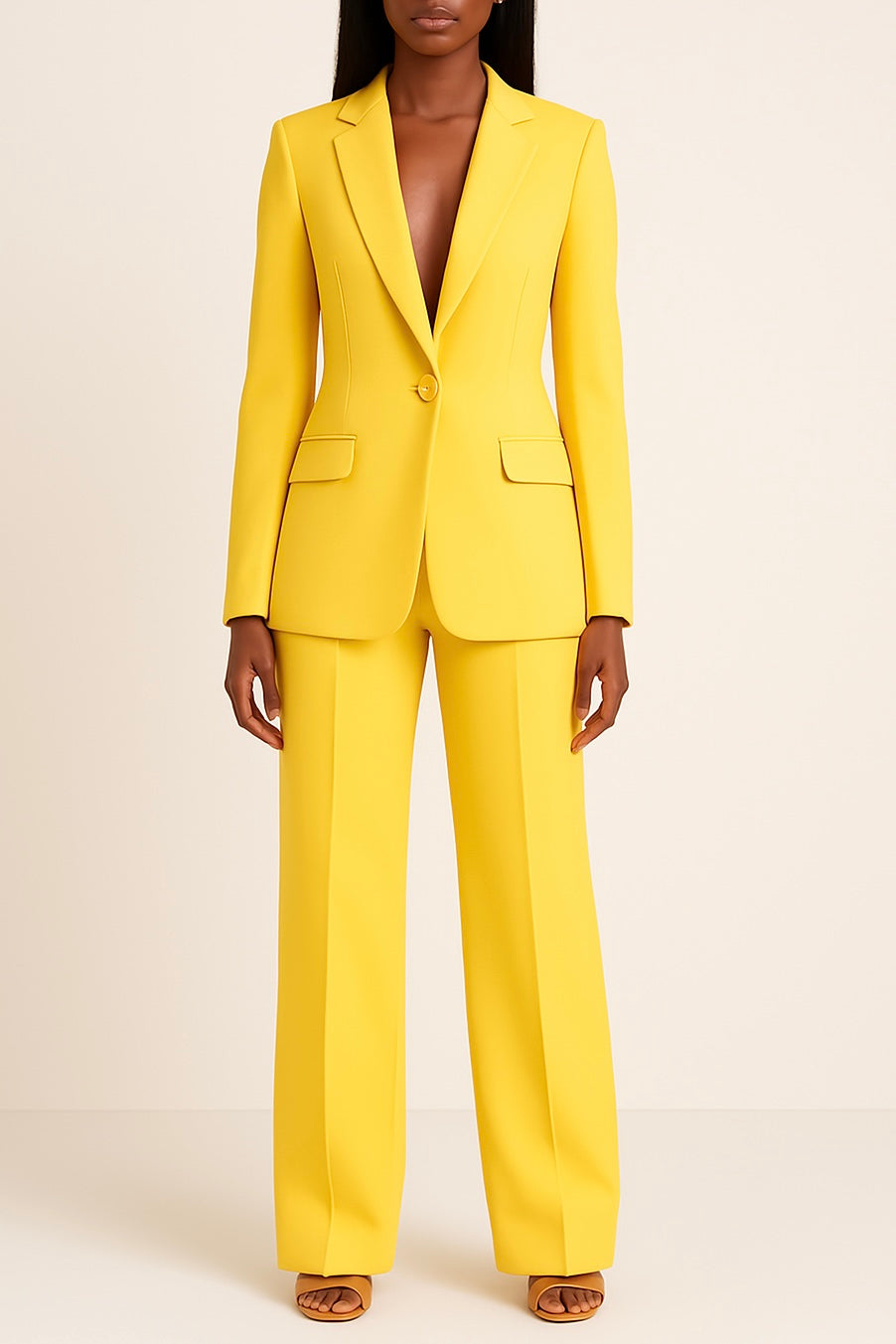 Ensemble de costume formel pour femmes avec blazer long – élégant et professionnel