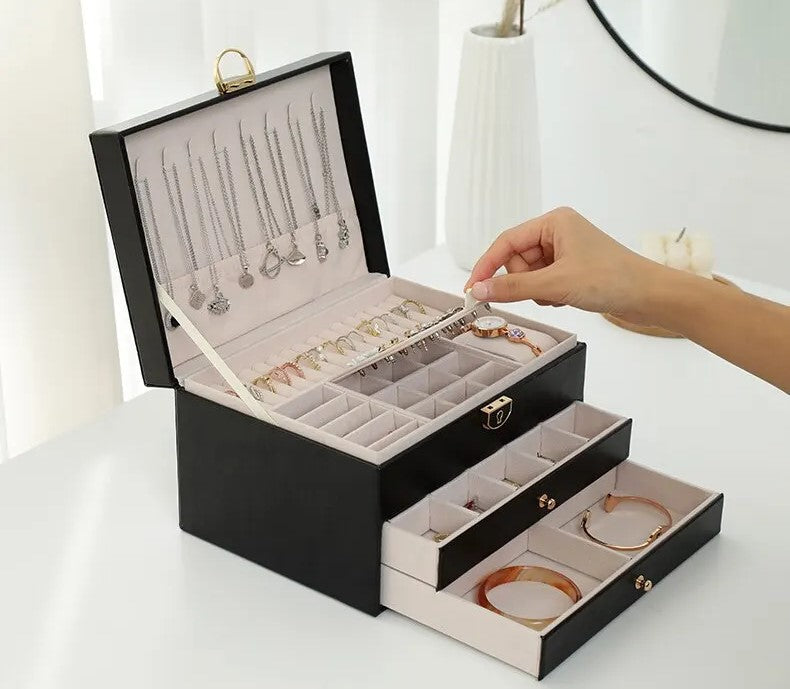 Glimoré - Boîte de rangement à bijoux multicouche
