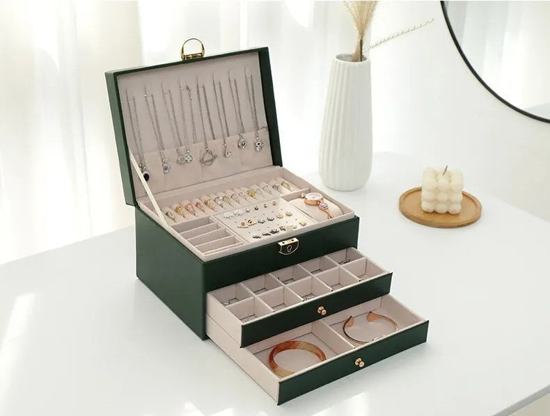 Glimoré - Boîte de rangement à bijoux multicouche
