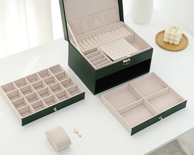 Glimoré - Boîte de rangement à bijoux multicouche