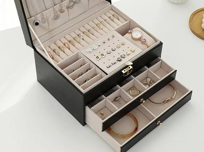 Glimoré - Boîte de rangement à bijoux multicouche