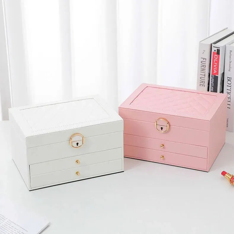 Glimoré - Boîte de rangement à bijoux multicouche