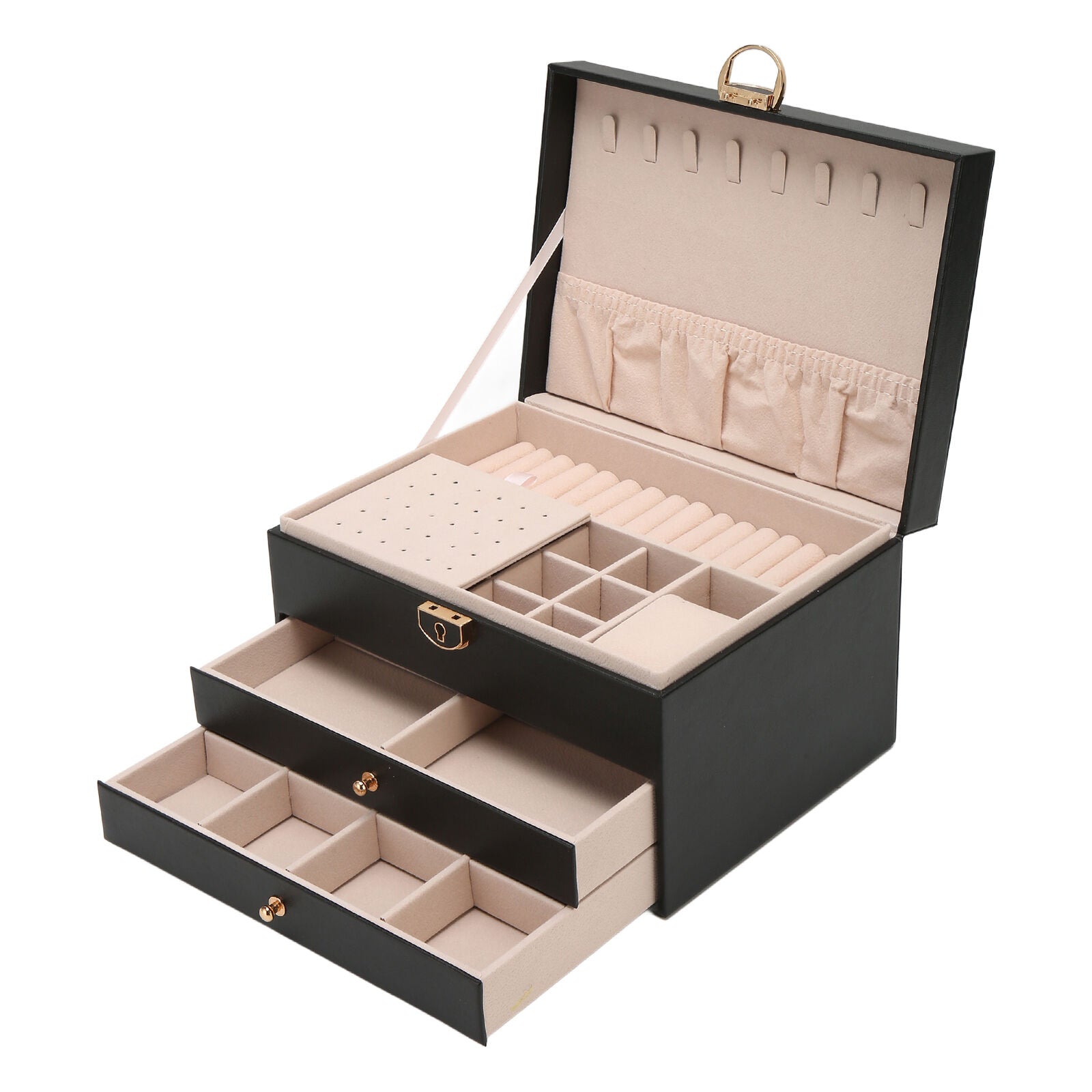 Glimoré - Boîte de rangement à bijoux multicouche