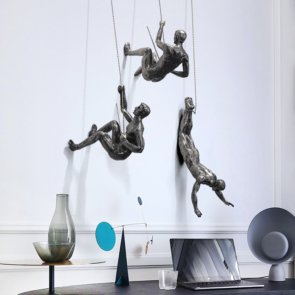 Décoration murale CraftedClimb Climber – Art mural inspirant en résine et en fer
