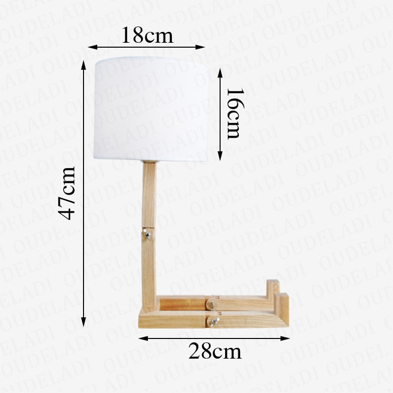 Lampe de bureau en bois robot