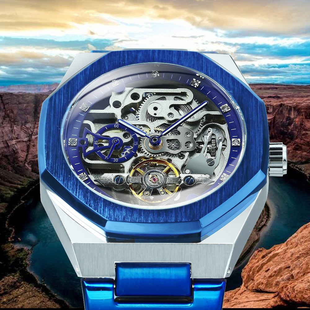 Montre mécanique Royale Skeleton pour hommes