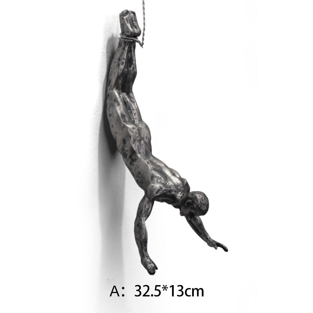 Décoration murale CraftedClimb Climber – Art mural inspirant en résine et en fer