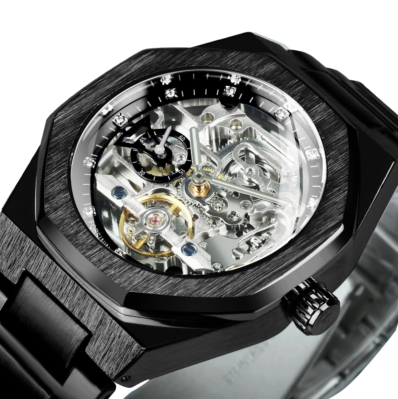 Montre mécanique Royale Skeleton pour hommes
