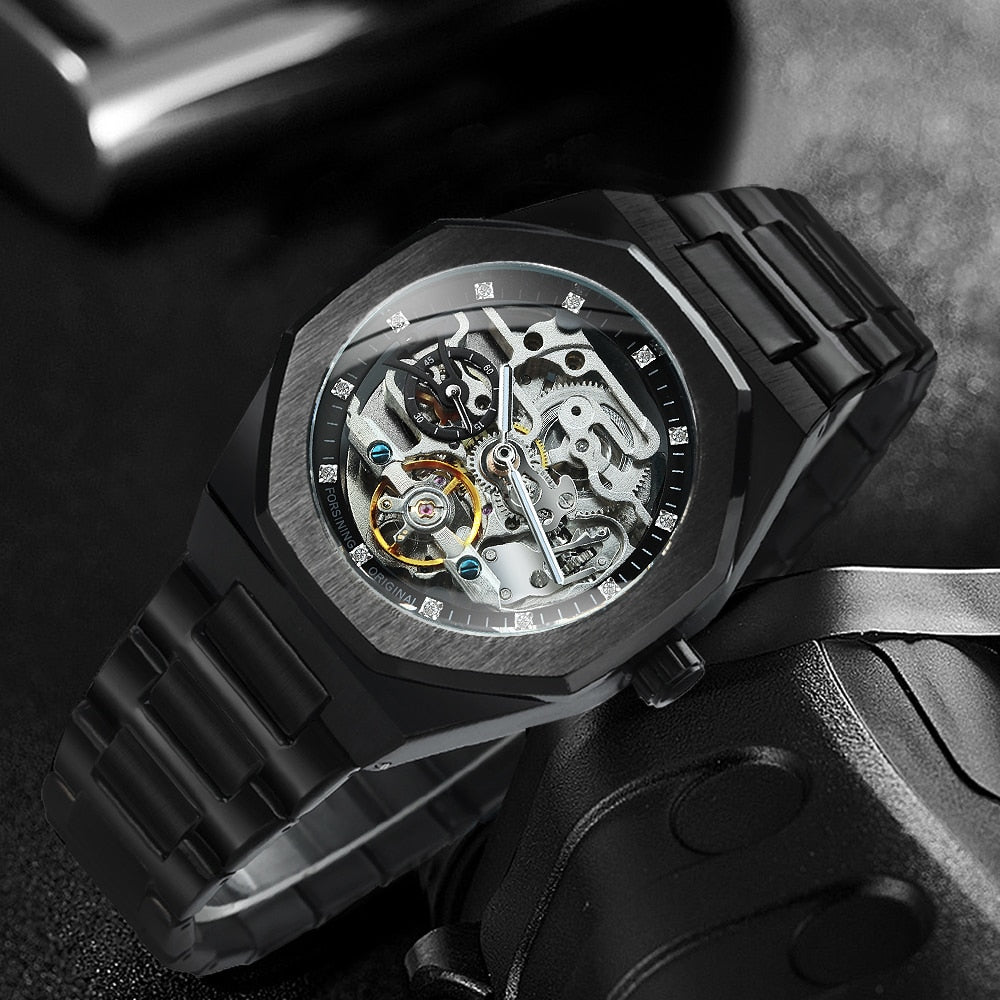 Montre mécanique Royale Skeleton pour hommes
