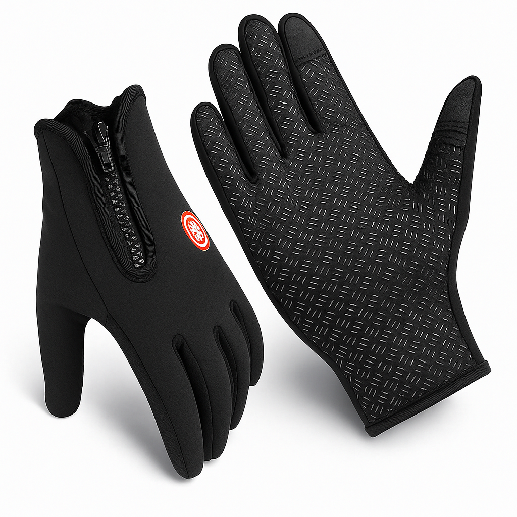 Gants chauffants d'hiver en polyester avec doublure polaire, fils conducteurs pour chaleur homogène, paume antidérapante, tailles S à XL