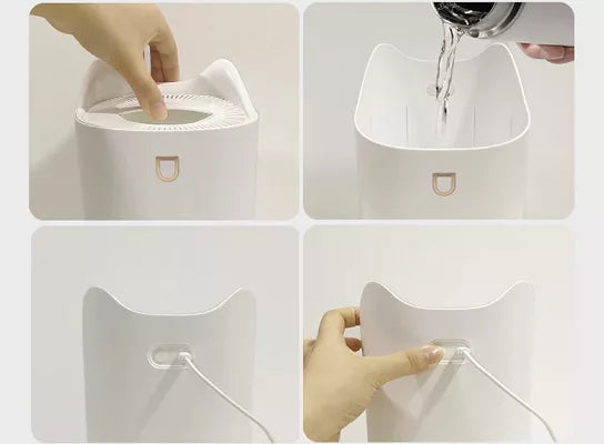 Humidificateur d'air Diffuseur de brume LED blanche