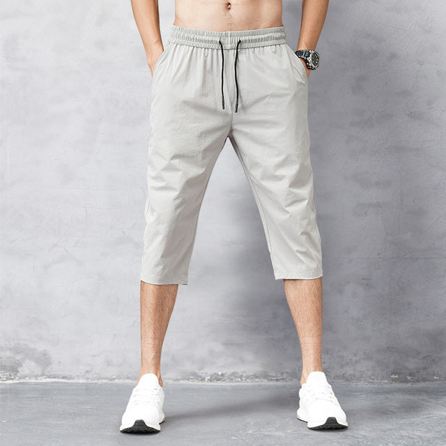 Shorts d'été légers pour homme à ceinture élastique et tissu à séchage rapide