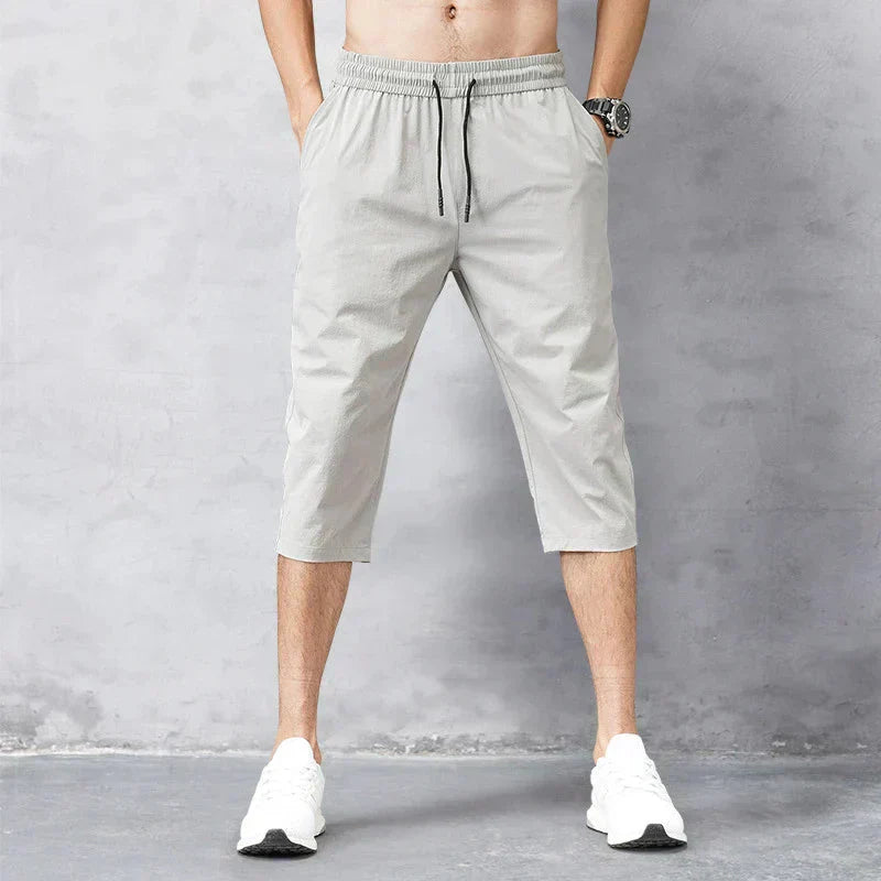 Shorts d'été légers pour homme à ceinture élastique et tissu à séchage rapide
