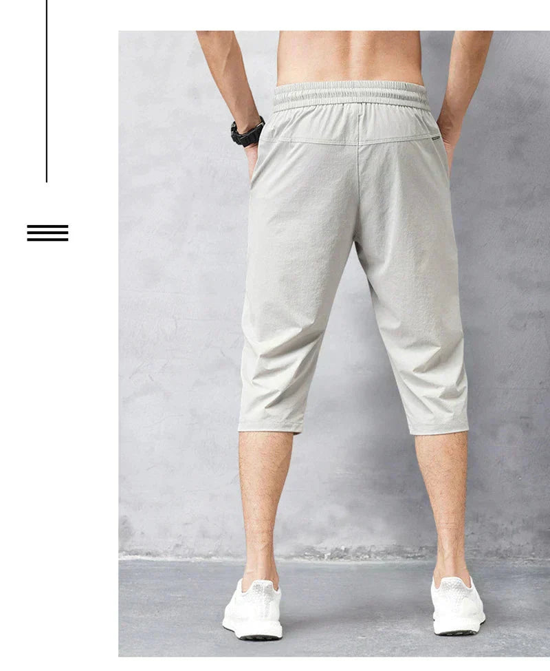 Shorts d'été légers pour homme à ceinture élastique et tissu à séchage rapide
