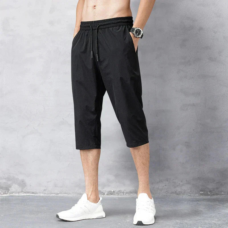 Shorts d'été légers pour homme à ceinture élastique et tissu à séchage rapide