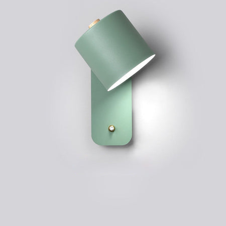 Applique LED Métal Rotatif Interrupteur Blanc Gris Vert Chambre Salon Couloir Moderne | Sansotis