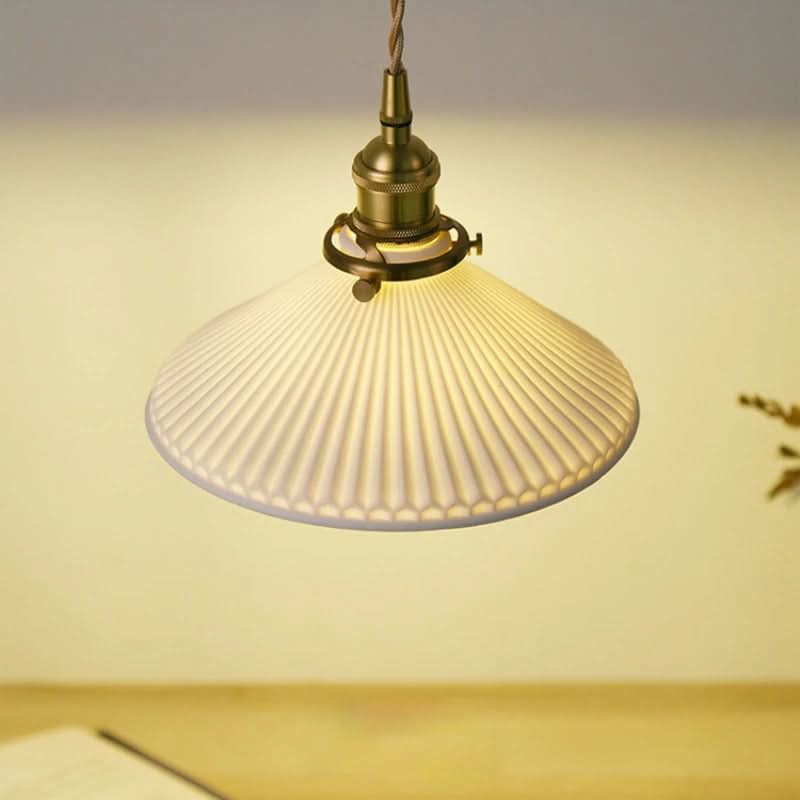 Lampe à suspension scandinave en céramique blanche